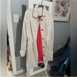 Sail to Sable Cream Textured Trench Coat
